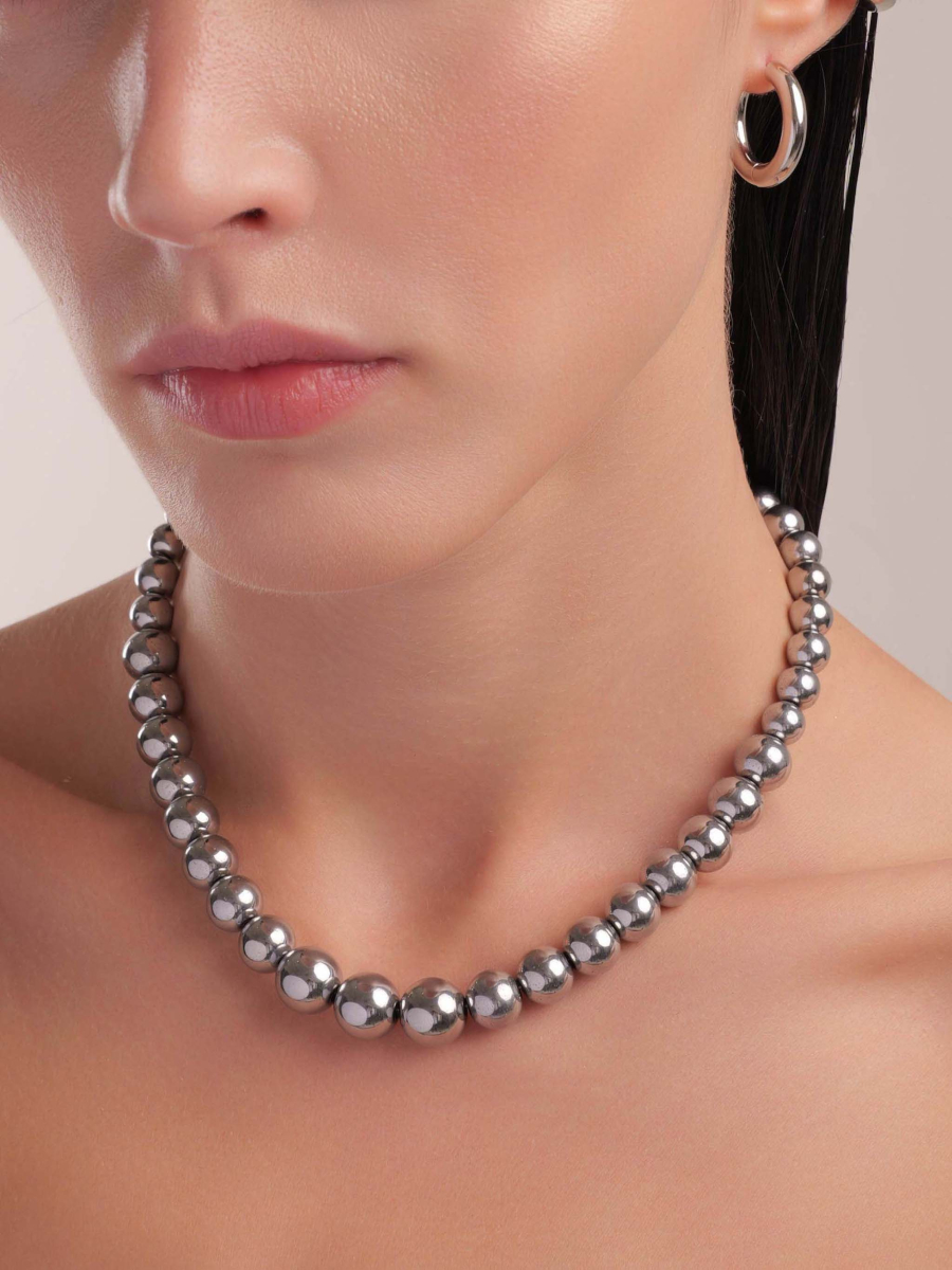 Чокер из гематита RUSHEV, цвет: Серебряный RSHV_NCK24_7S | новая мужская коллекция купить онлайн