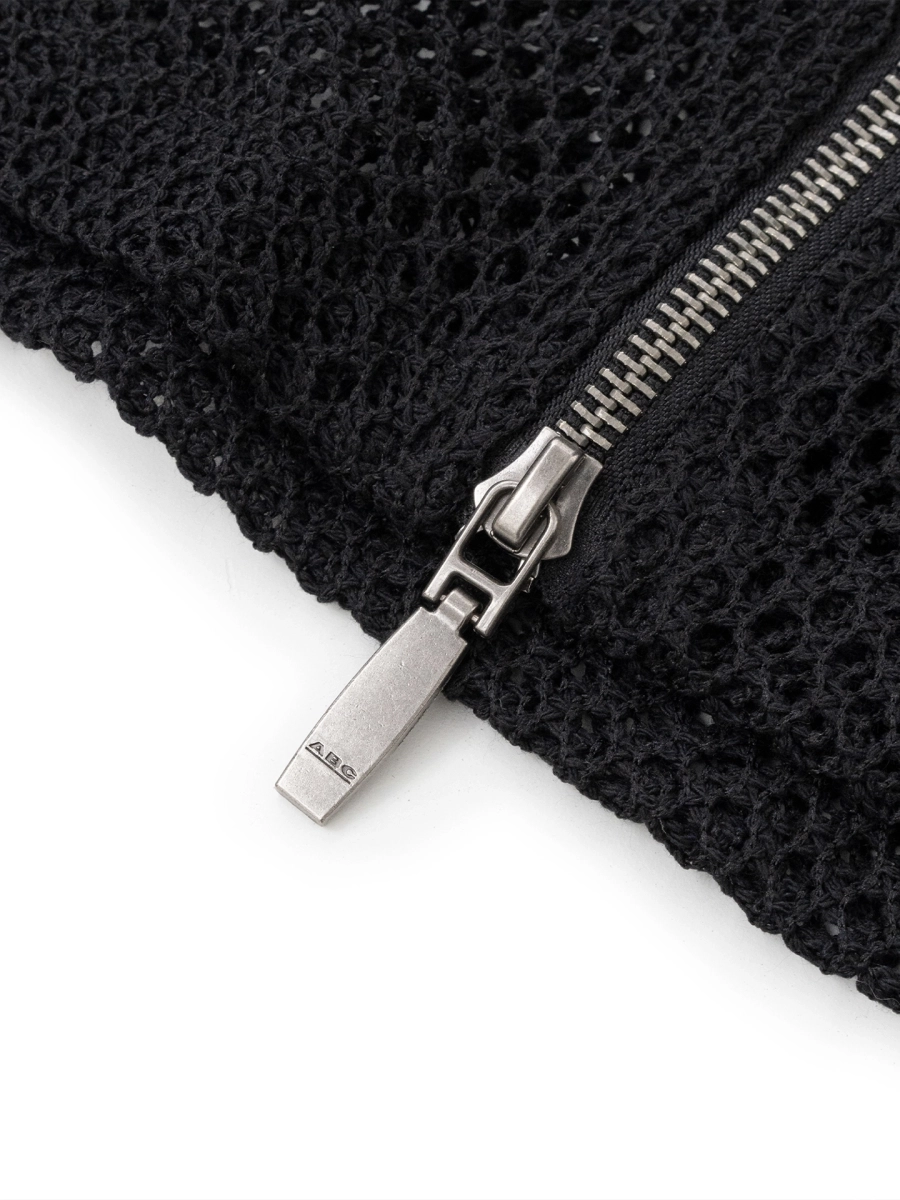 Худи на молнии из сетки ABC, цвет: Черный, 00-159 купить онлайн