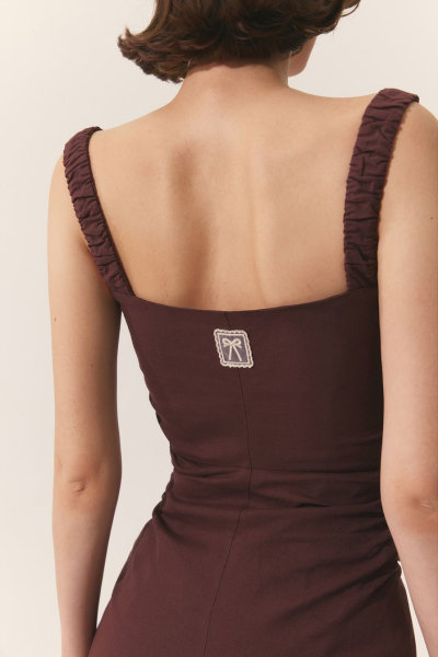 Платье в оттенке Шоколадный Трюфель TOPTOP, цвет: коричневый, TT.011.19441.700 купить онлайн