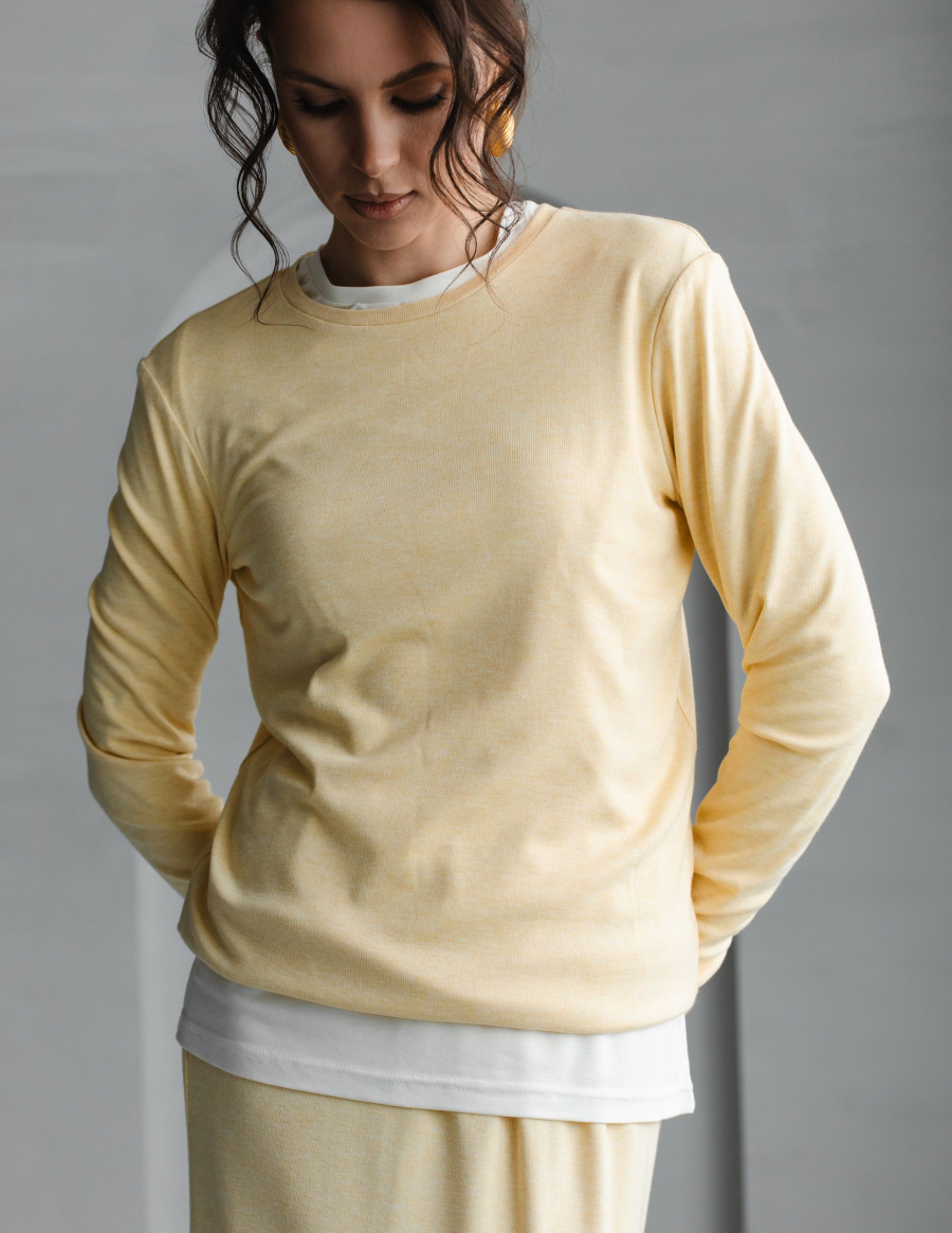 Лонгслив VLVT, цвет: Желтый, 00-00005303 купить онлайн