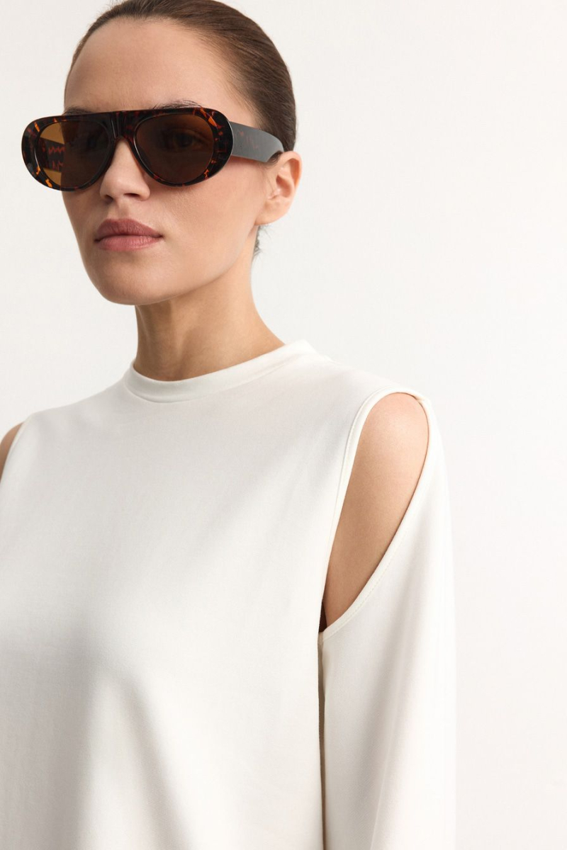 Лонгслив из смесового хлопка TOPTOP, цвет: белый, TT.025.12361.101 купить онлайн