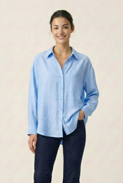 Рубашка оверсайз из вискозы