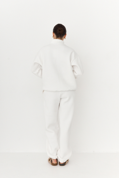 Брюки утепленные на кулиске Ricoco, цвет: белый, 5050/2 купить онлайн