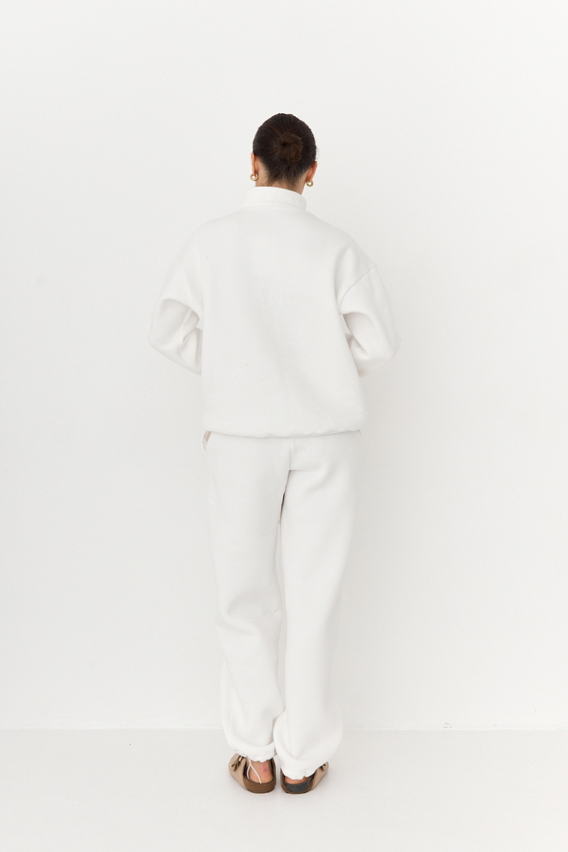 Брюки утепленные на кулиске Ricoco, цвет: белый, 5050/2 купить онлайн