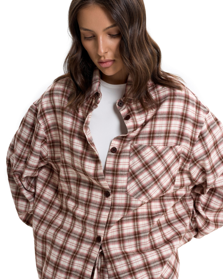 Рубашка в клетку Suborbia, цвет: розовый, 006624 купить онлайн