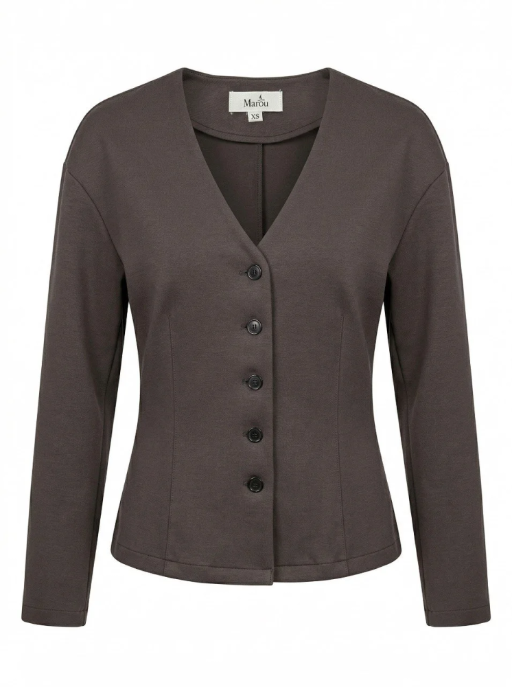 Кардиган из ткани интерлок