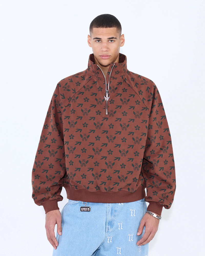 Свитшот PATTERN FLYING A BROWN