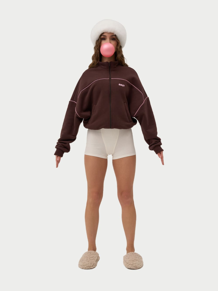 Zip Худи с кантом утепленное