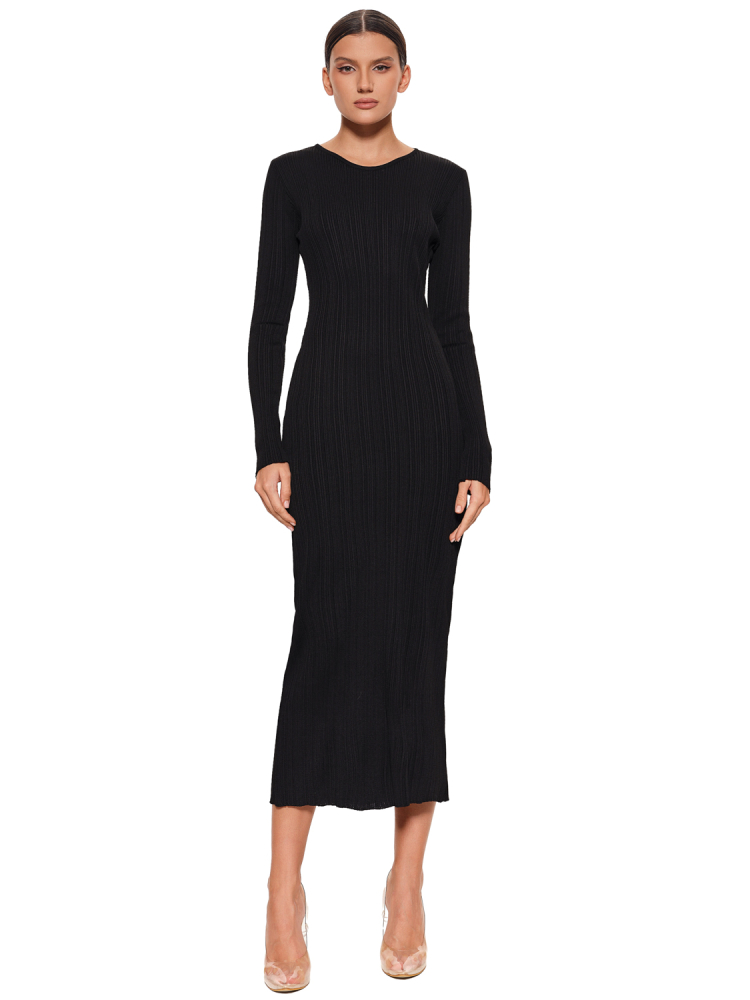 Платье в рубчик