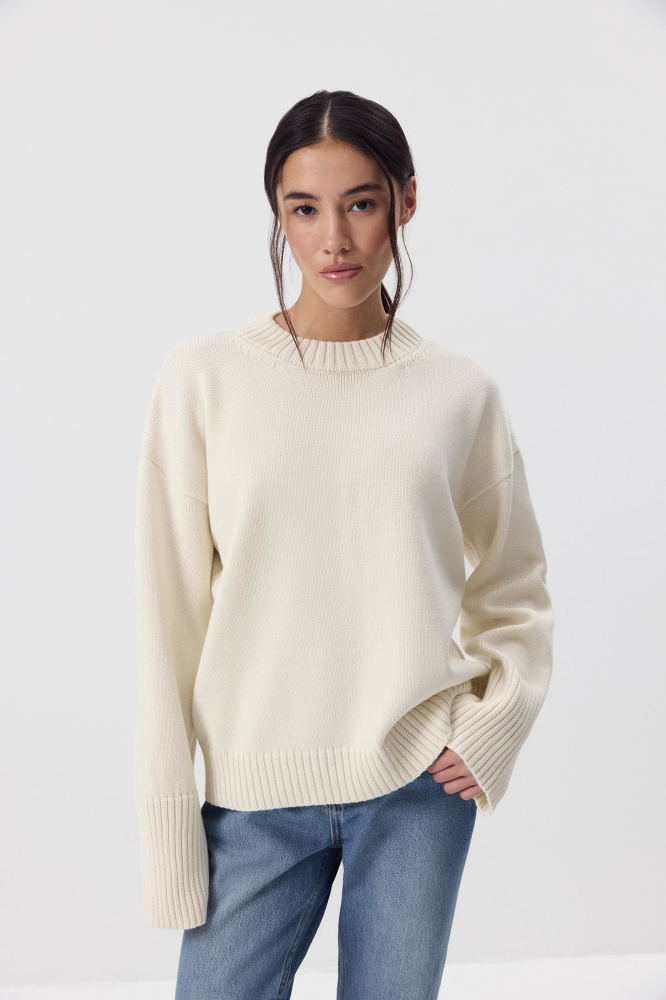 Джемпер из мериносовой шерсти с круглым вырезом