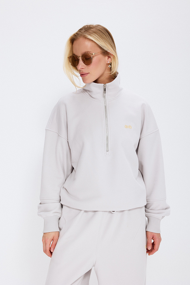 Свитшот из бархатистого хлопка