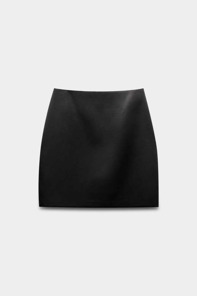 Юбка мини из сатина