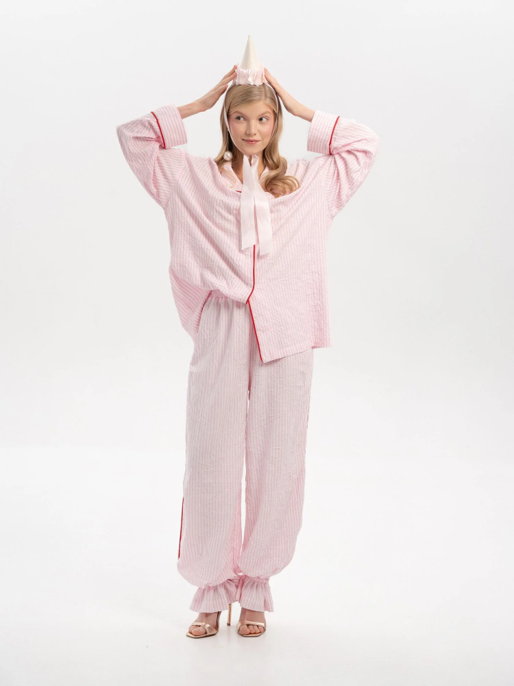 Брюки в пижамном стиле Paris