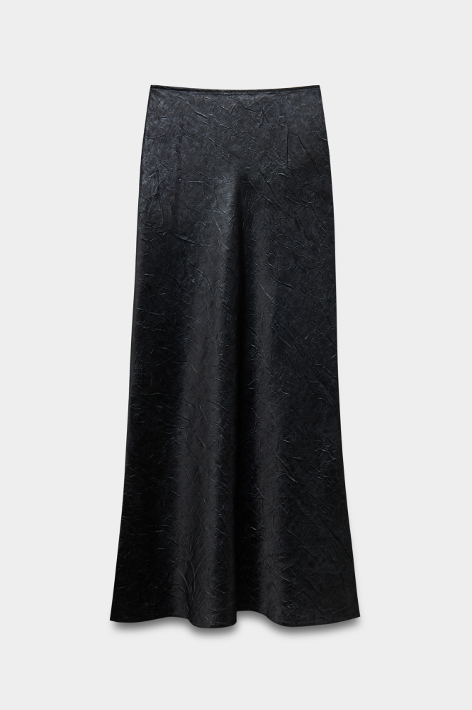 Юбка из сатина с металлическим эффектом