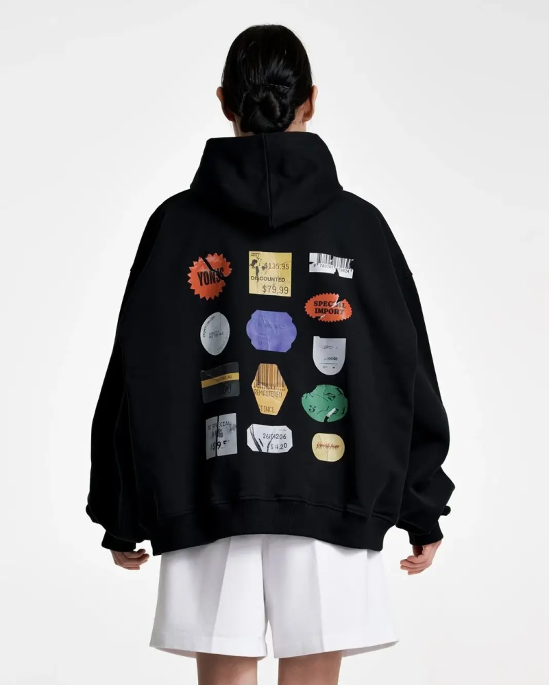 Худи ZIP STIKERS BLACK