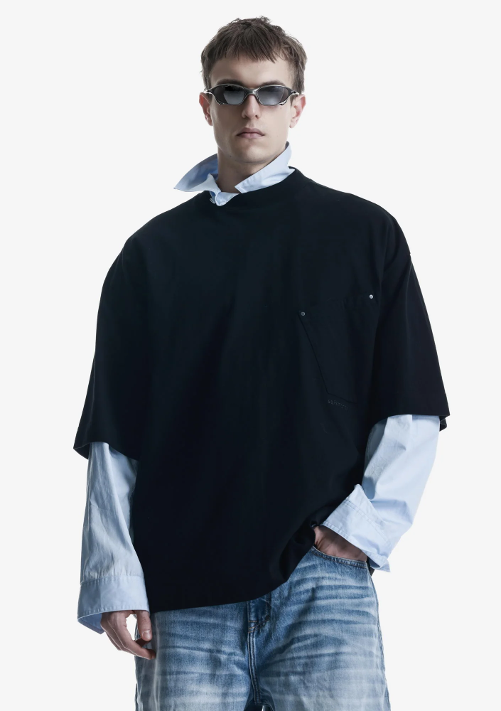 Оверсайз-футболка с наклонным карманом