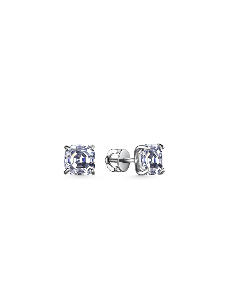Серьги Tosya premium с квадратными фианитами Diamond