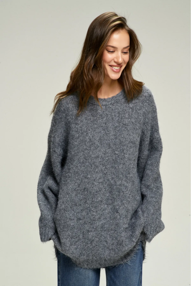 Джемпер Oversized из смесовой шерсти Grey