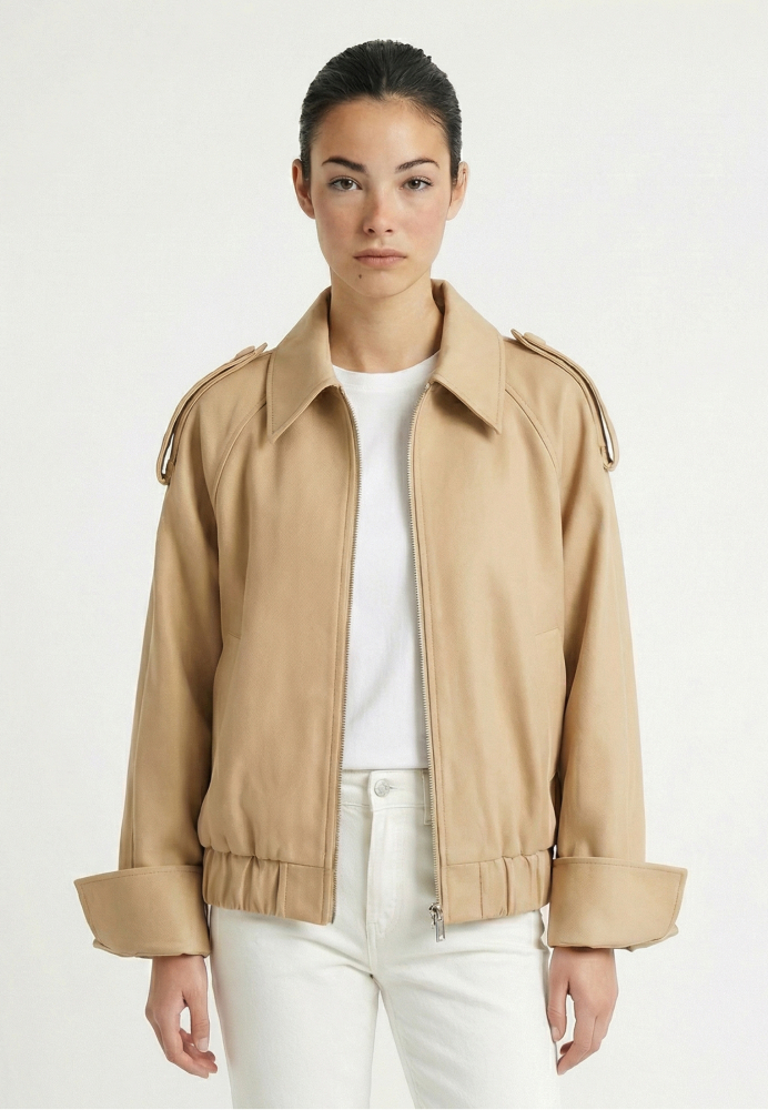 Куртка из плащевой ткани с рукавом реглан