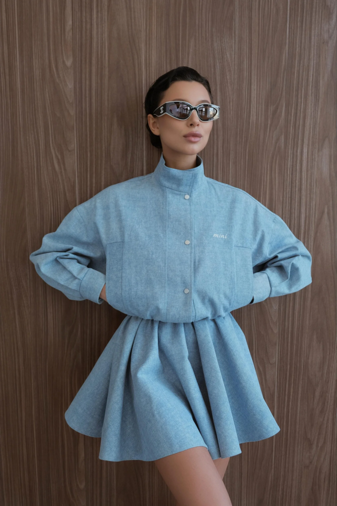 Джинсовка укороченная "Небо"