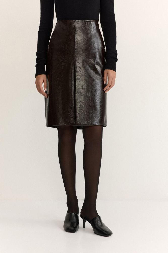 Юбка из экокожи