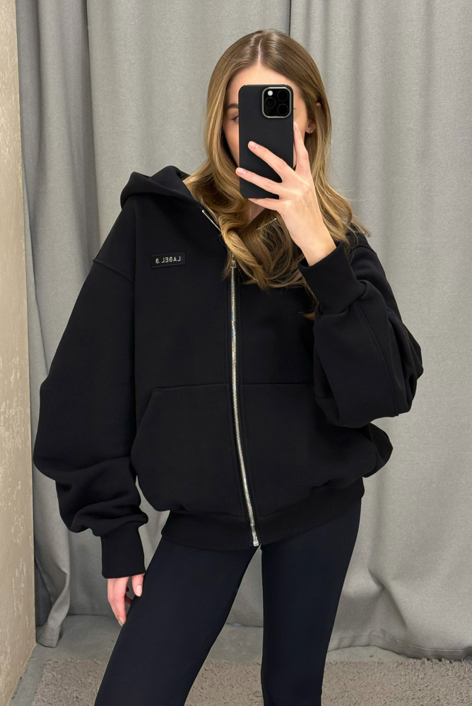 Худи на молнии BLACK