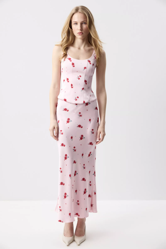 Юбка годе из сатина