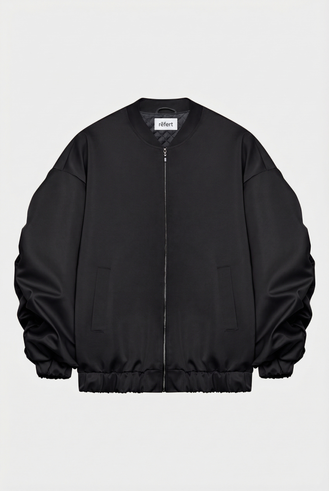 Бомбер утепленный из сатина