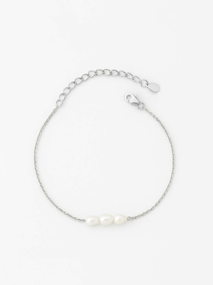 Браслет с 3 жемчужинами