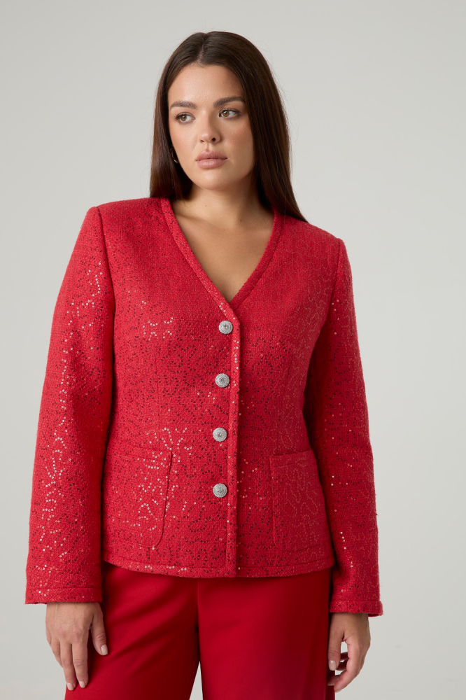 Жакет из твида с пайетками