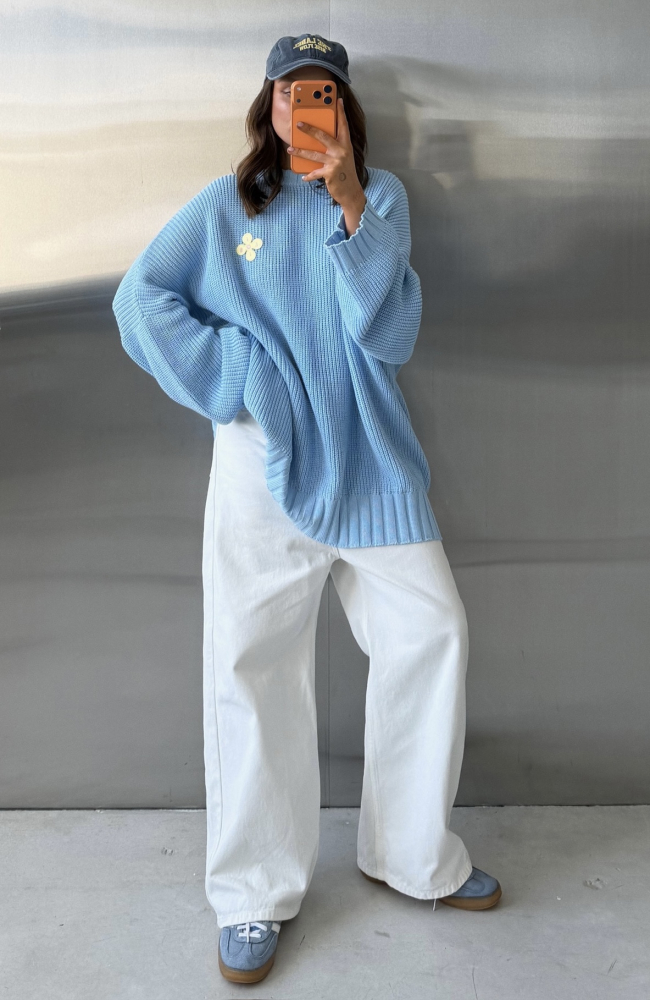 Джемпер объемный вязаный