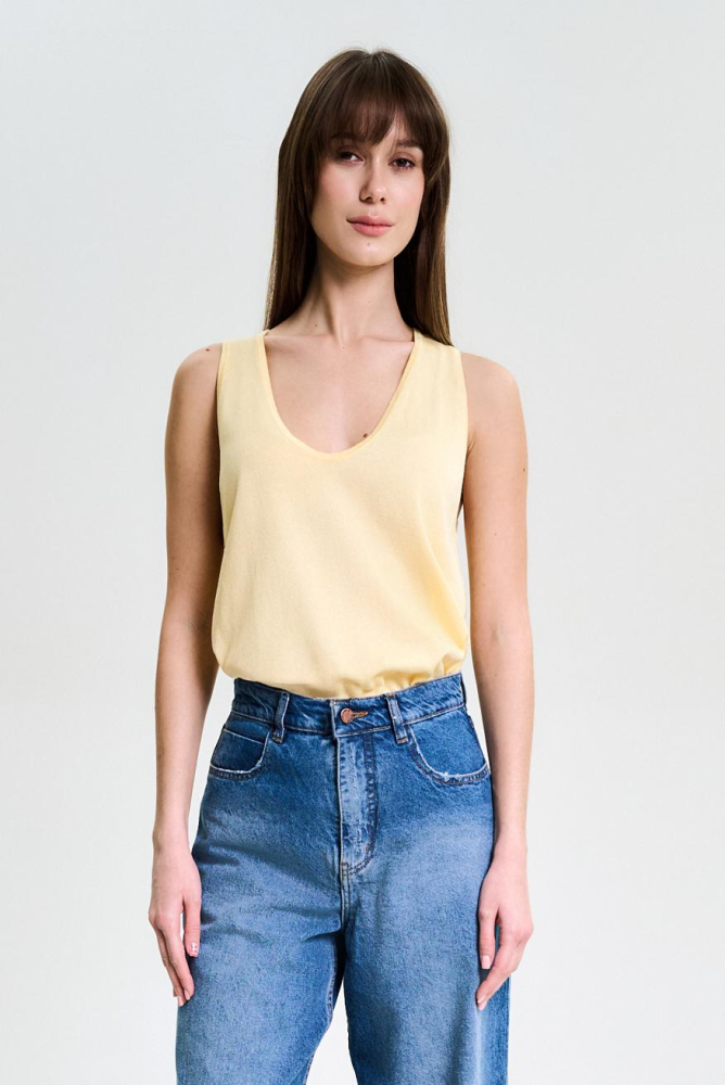 Майка вязаная LIGHT YELLOW