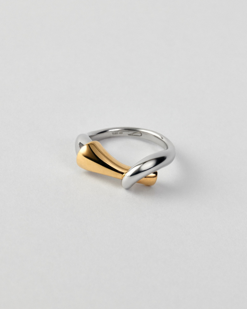 Биколорное кольцо “Туз кубков”