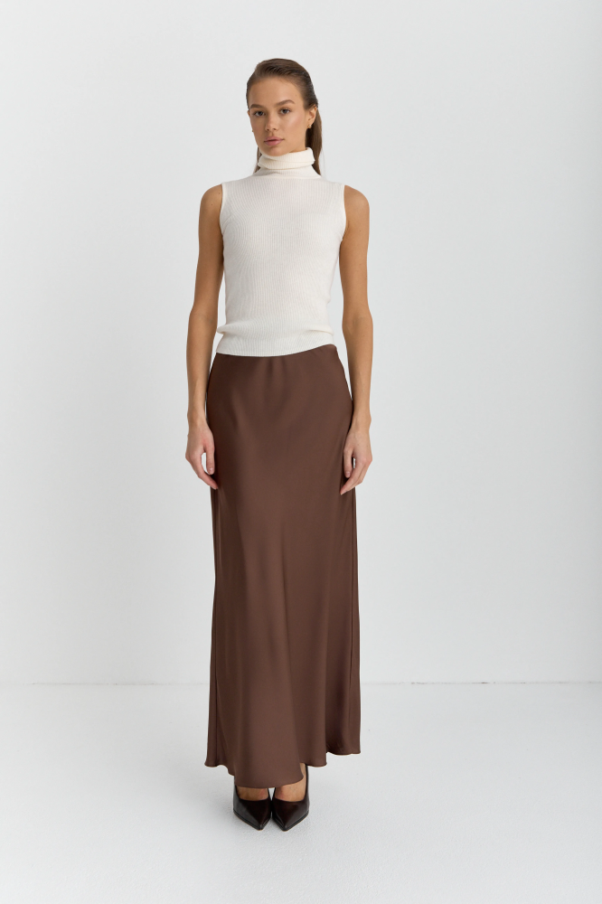 Юбка макси из двойной ткани