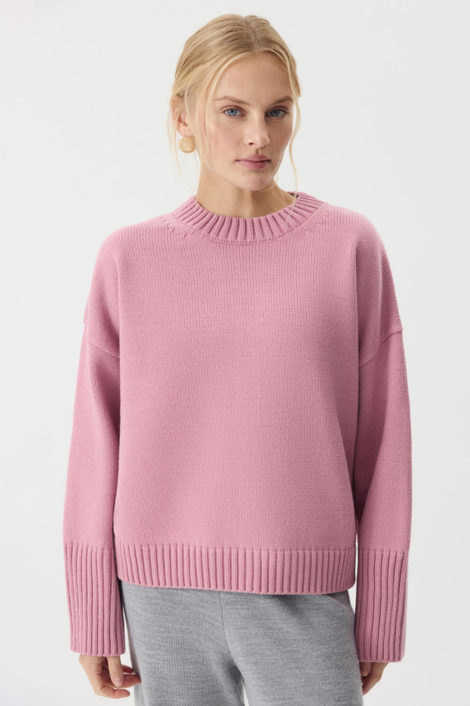 Джемпер из шерсти мериноса с круглым вырезом