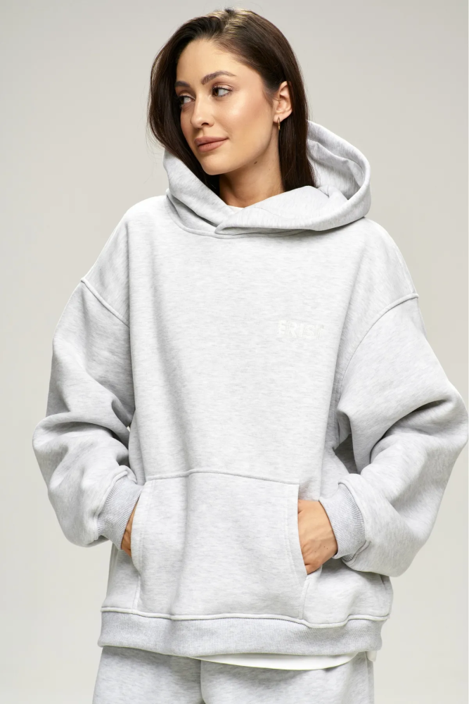 Худи с начесом Grey Melange