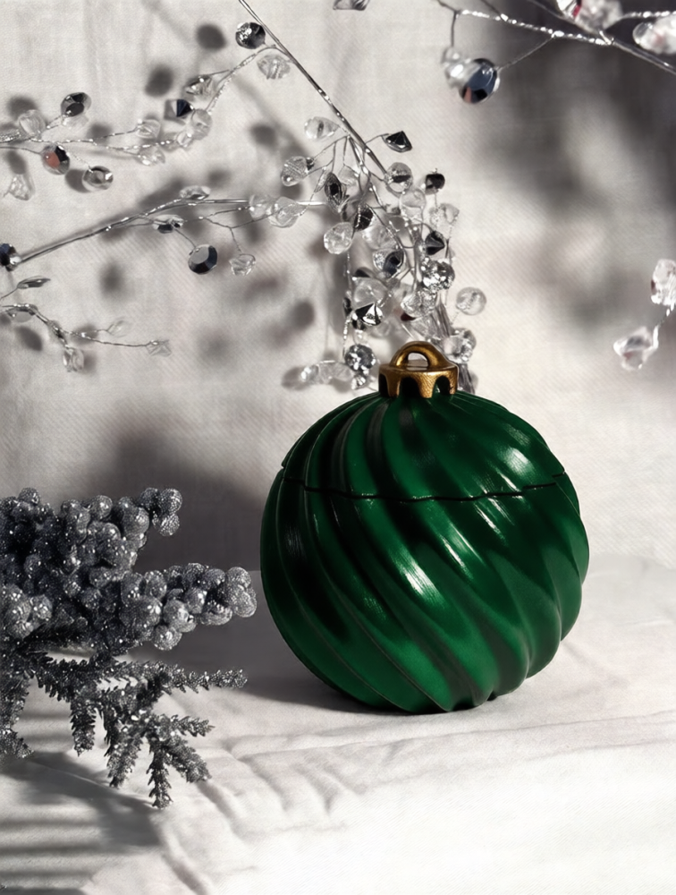 Свеча "Витой шар", аромат Christmas tree