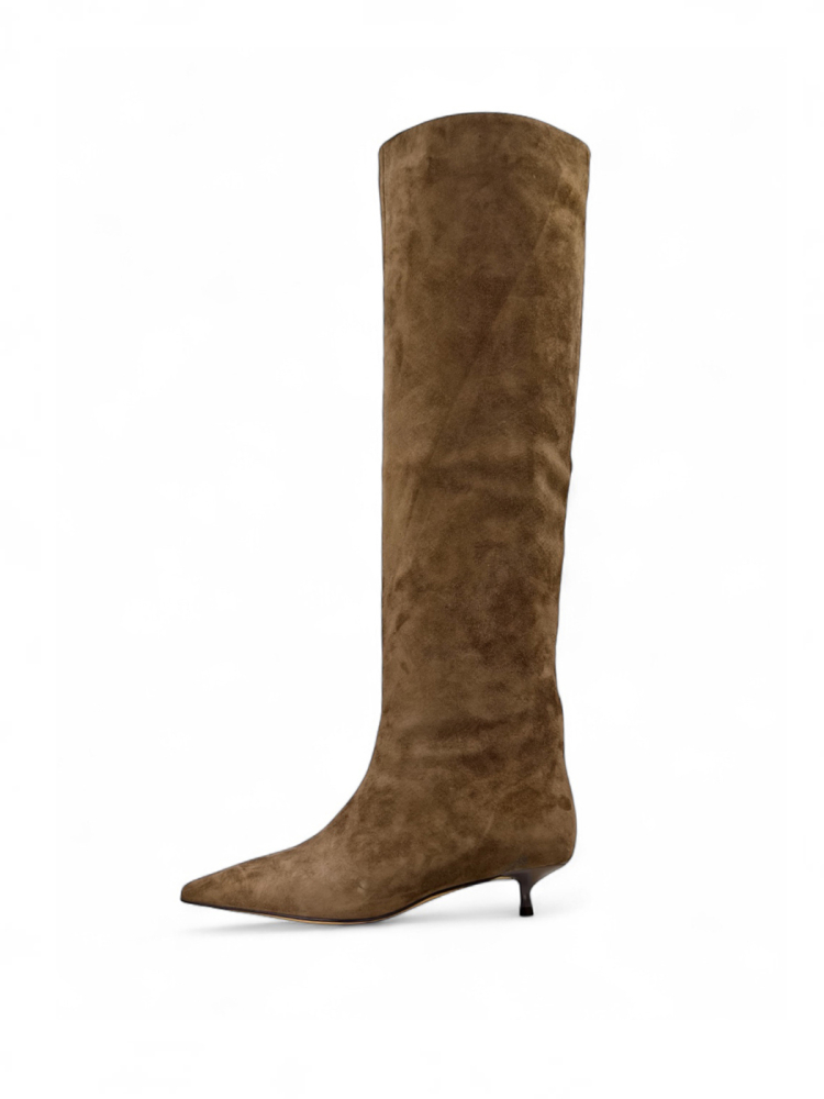 Сапоги демисезонные из натуральной замши