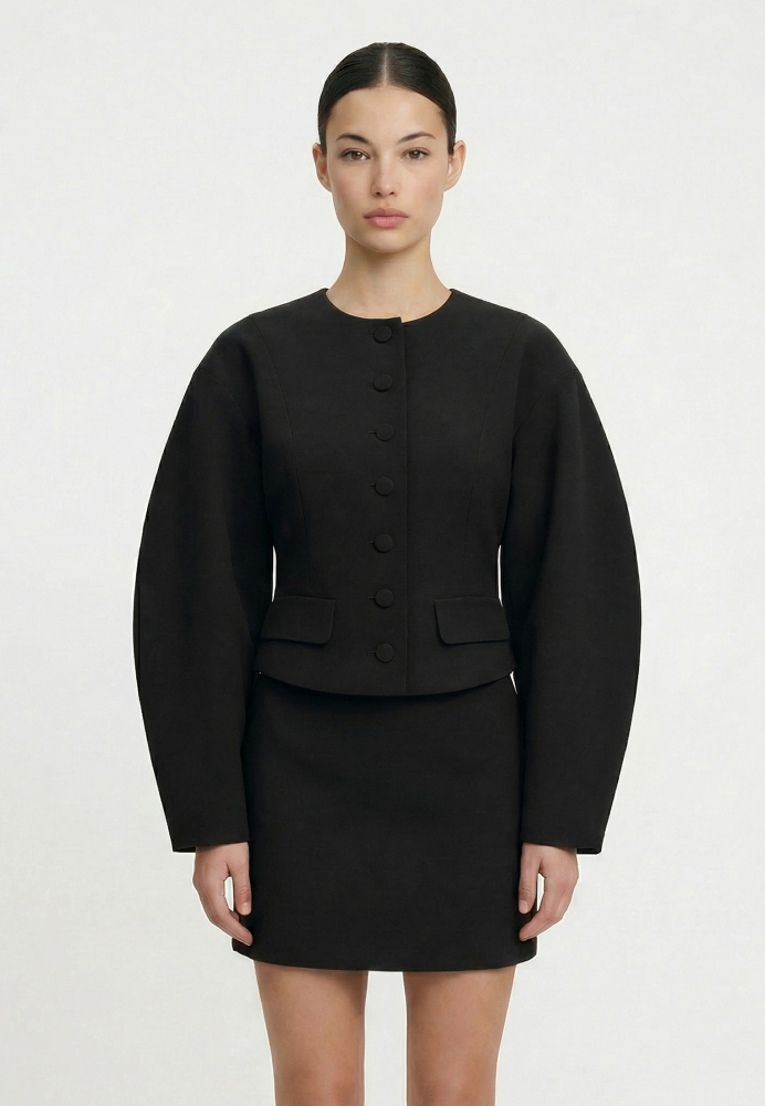 Жакет с округлым рукавом