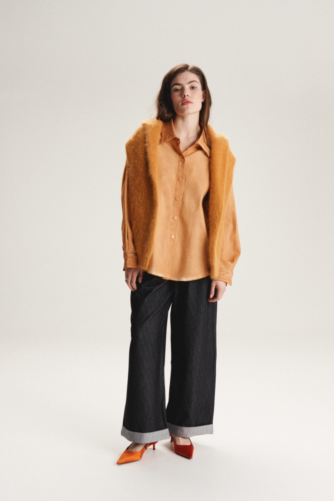 Брюки структурированные широкие