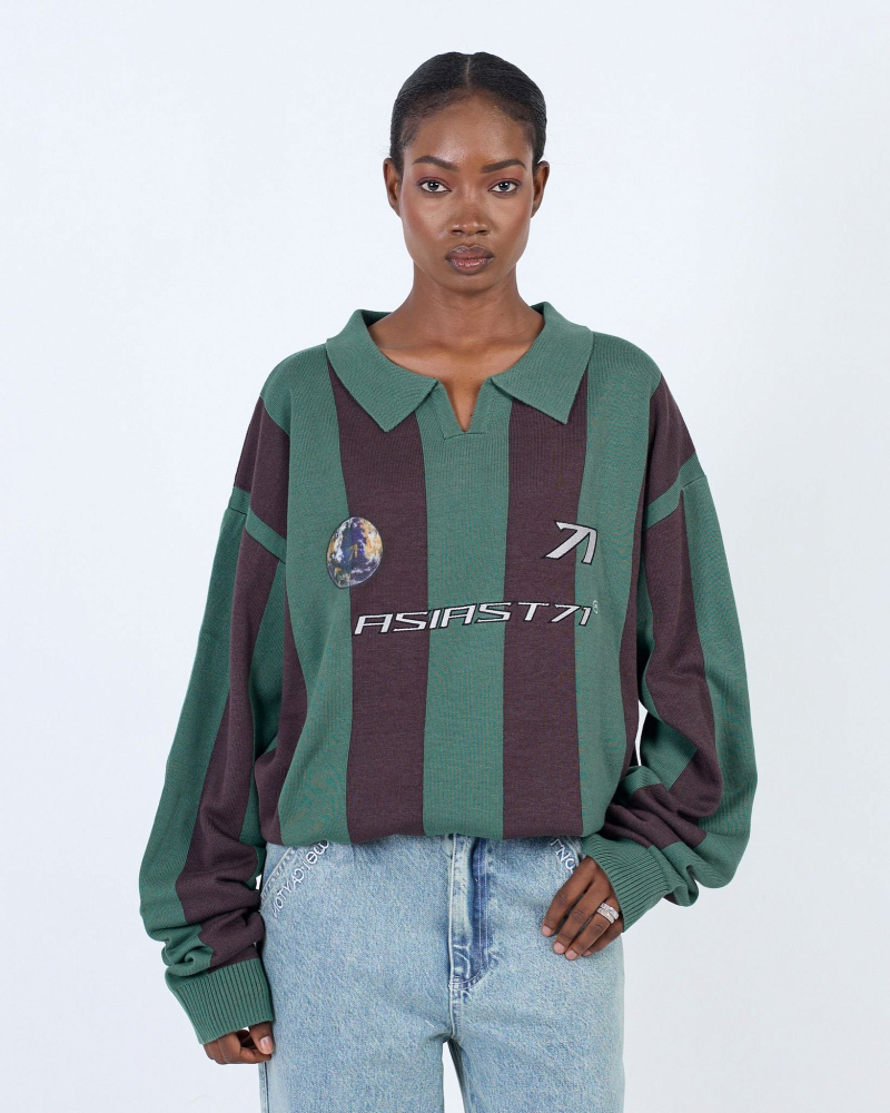 Поло KNIT JUVENTUS STRIPES GREEN