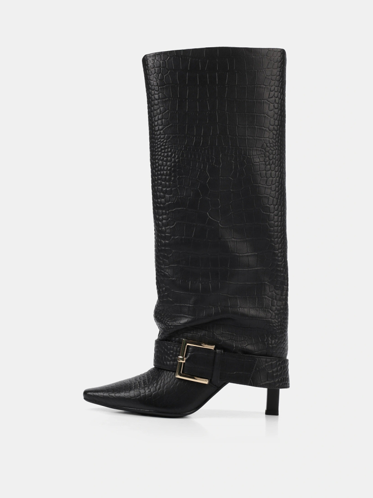 Сапоги рептилия с манжетами