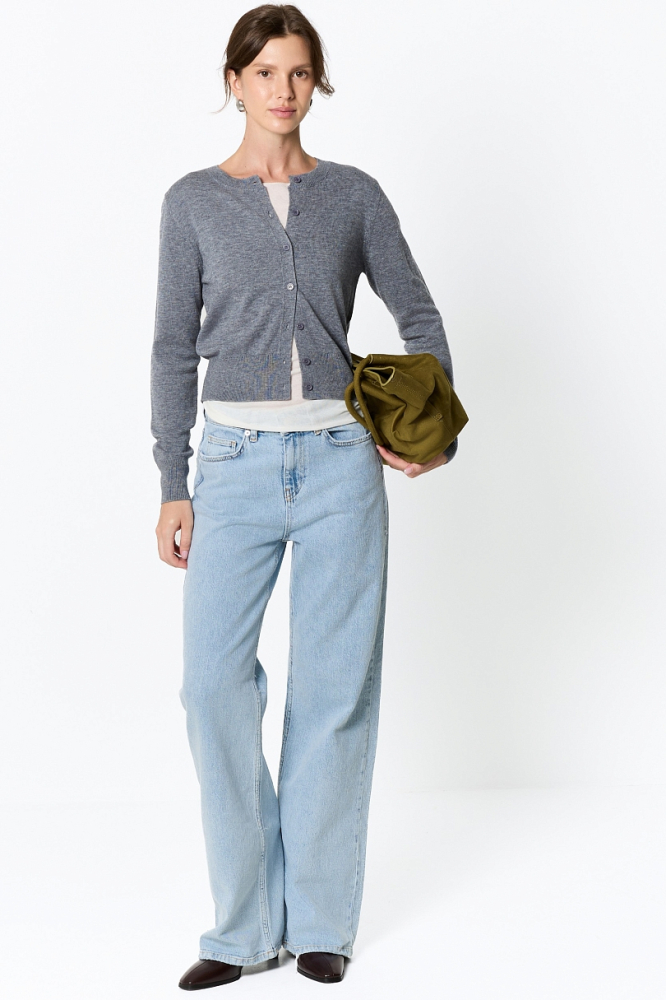 Джинсы прямые с завышенной посадкой