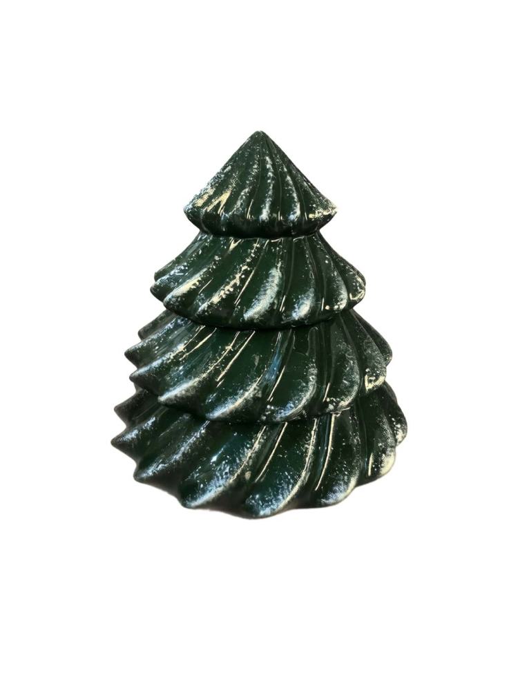 Свеча "Елка" с напылением серебро, аромат Berry mors