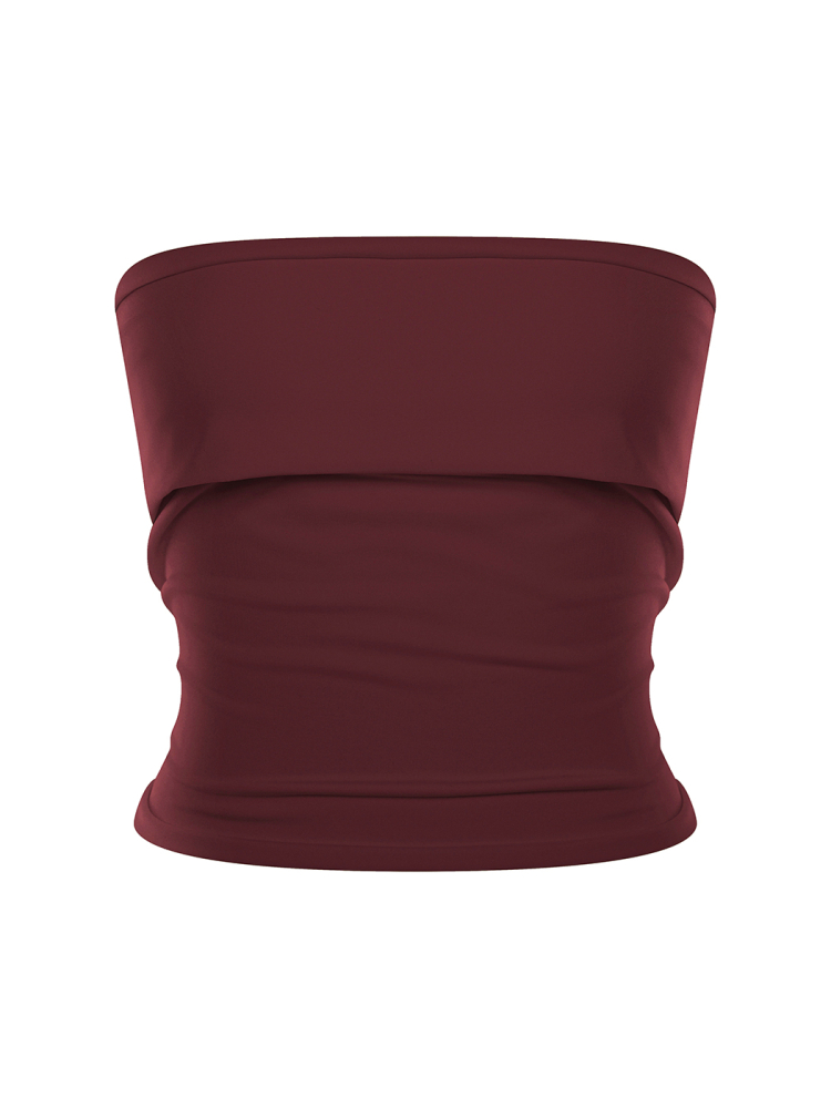 Топ Tube top eggplant