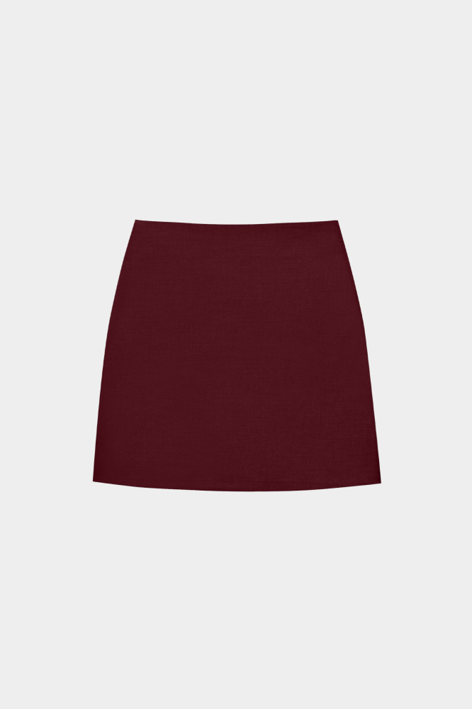 Юбка мини из костюмной ткани