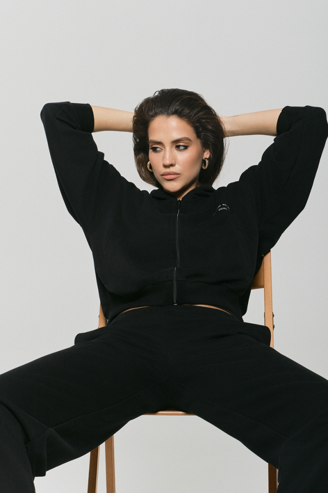 Толстовка на молнии Alpine с велюр эффектом