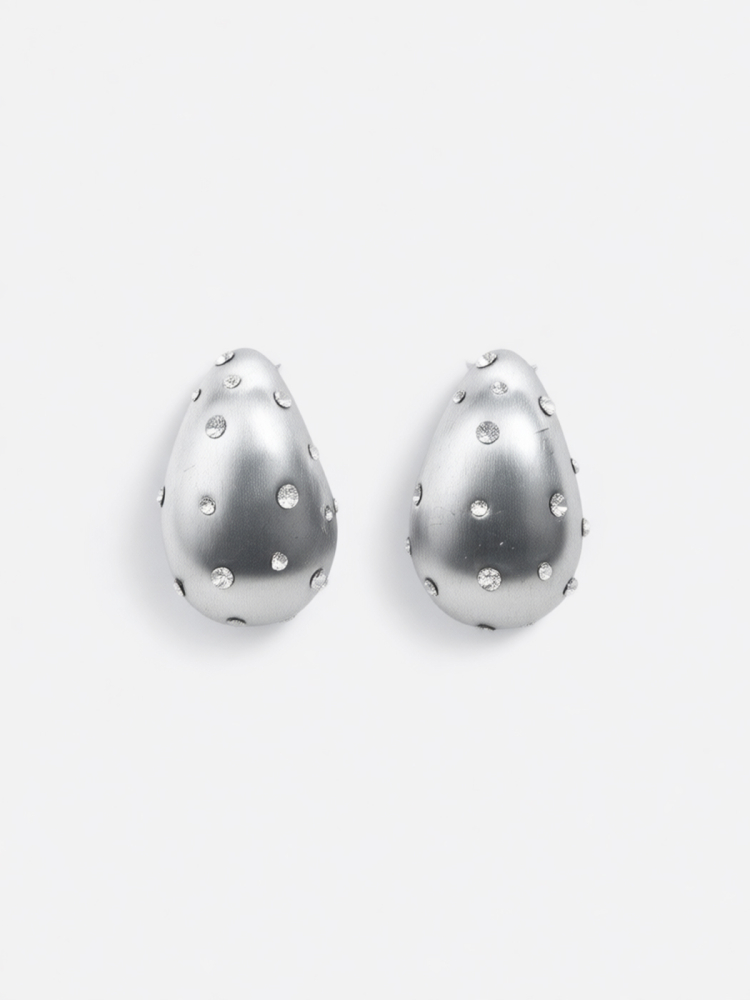 Серьги капли со стразами