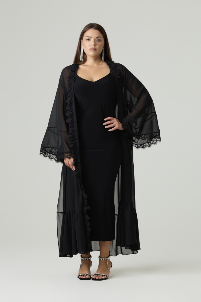 Накидка из шифона с кружевом