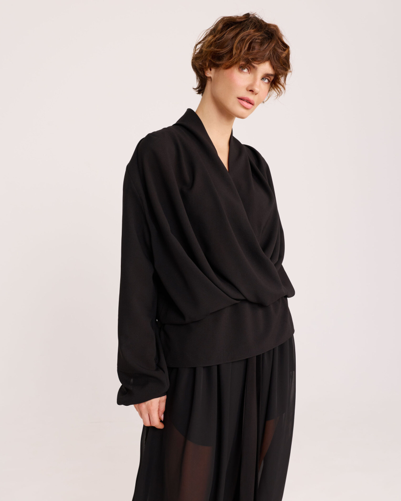 Блуза из креп-шифона BLACK